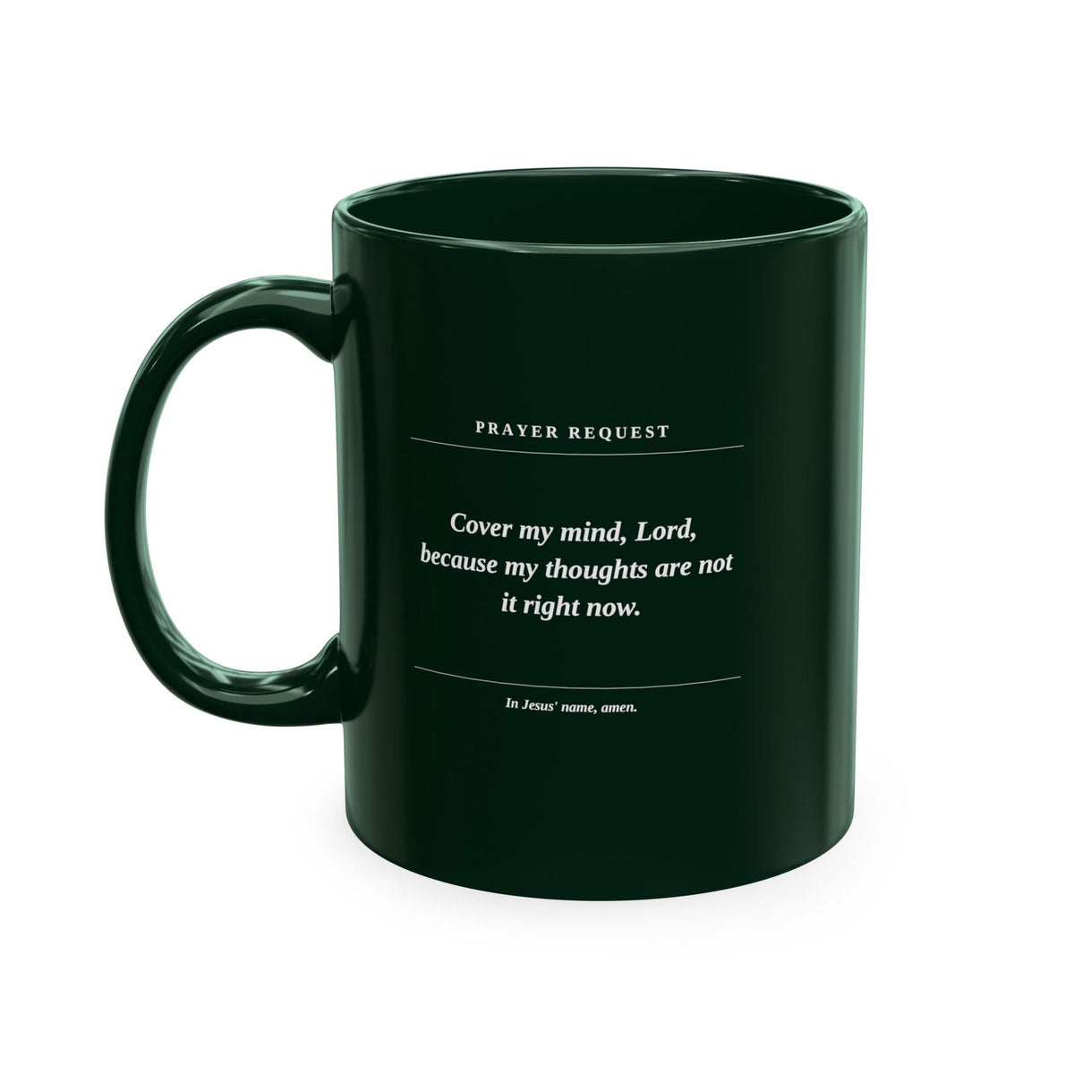 Prayer & Protection Scripture Ceramic Mug — 'Prayer Request' Inspirational Coffee Cup - ClaimedbyGodDesigns
