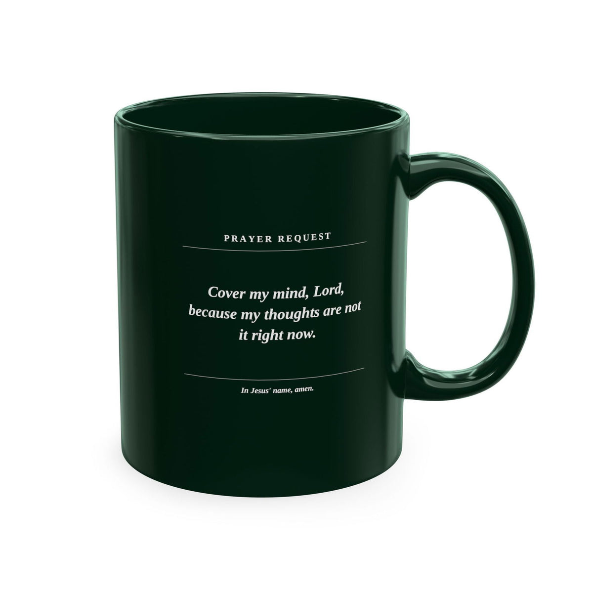 Prayer & Protection Scripture Ceramic Mug — 'Prayer Request' Inspirational Coffee Cup - ClaimedbyGodDesigns