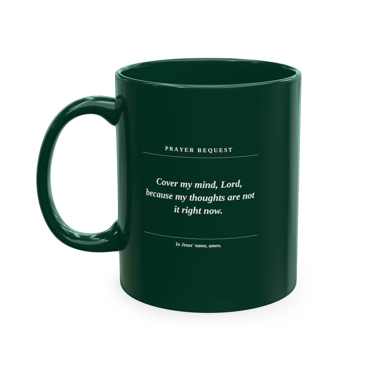 Prayer & Protection Scripture Ceramic Mug — 'Prayer Request' Inspirational Coffee Cup - ClaimedbyGodDesigns