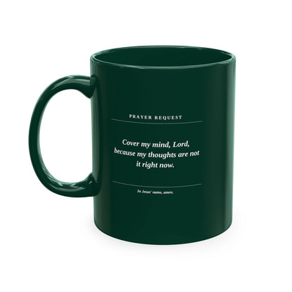 Prayer & Protection Scripture Ceramic Mug — 'Prayer Request' Inspirational Coffee Cup - ClaimedbyGodDesigns