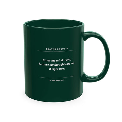 Prayer & Protection Scripture Ceramic Mug — 'Prayer Request' Inspirational Coffee Cup - ClaimedbyGodDesigns