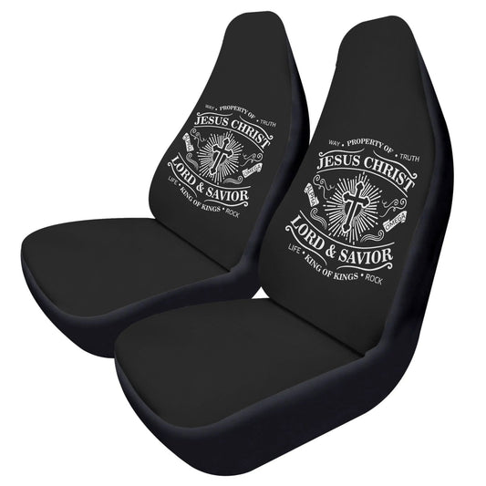 Property Of Jesus Christ Soft and Lightweight Christian Front Car Seat Covers (2pcs) - ClaimedbyGodDesigns