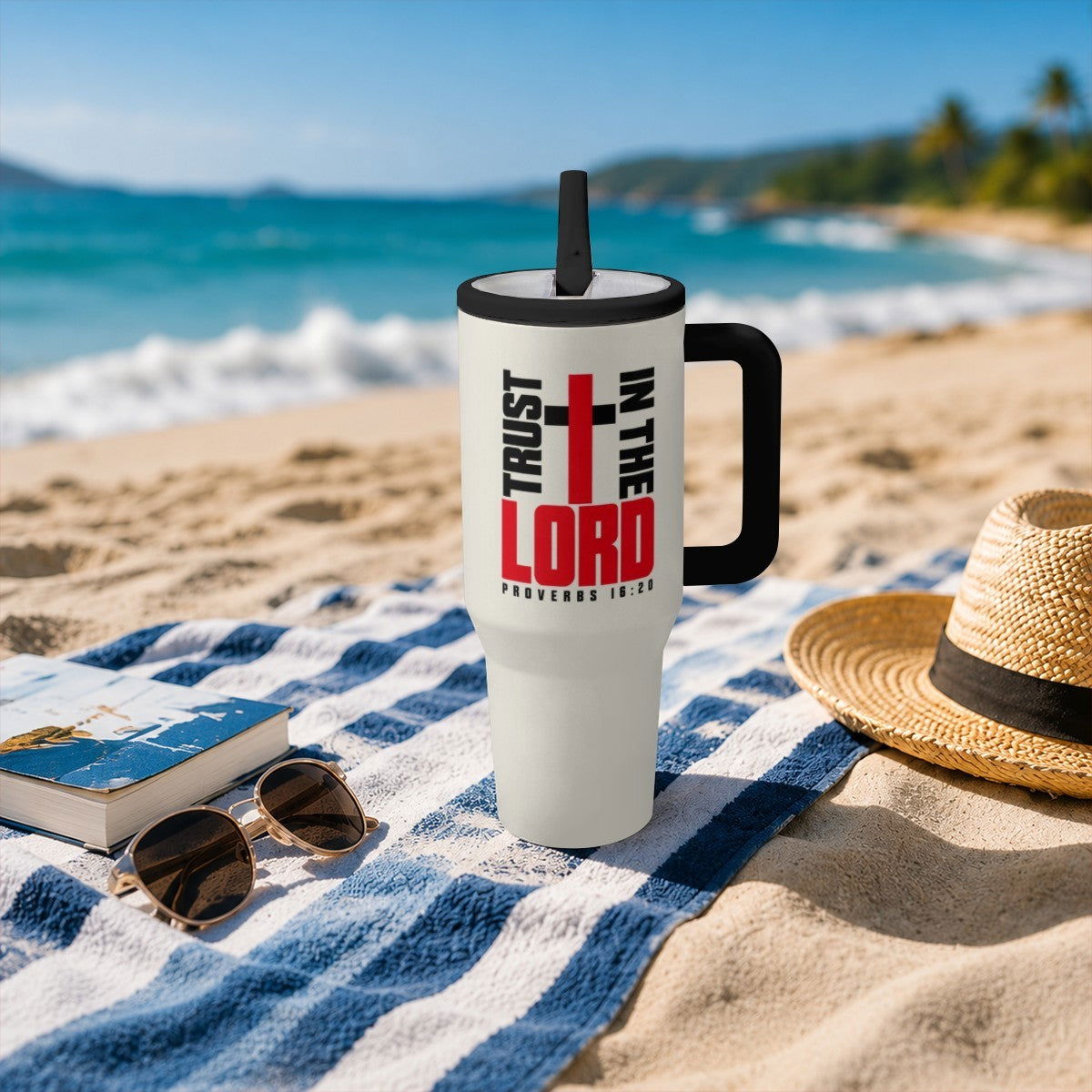 Proverbs 16:20 Trust In The Lord Christian 40oz Tumbler - ClaimedbyGodDesigns