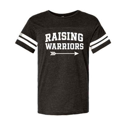 Psalm 127:4 Raising Warriors Men's Christian Football Fine Jersey T-shirt - ClaimedbyGodDesigns