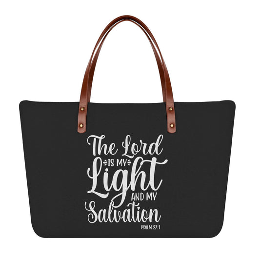 Psalm 27:1 The Lord Is My Light and my salvation Christian Womens Comfort Tote Bag - ClaimedbyGodDesigns