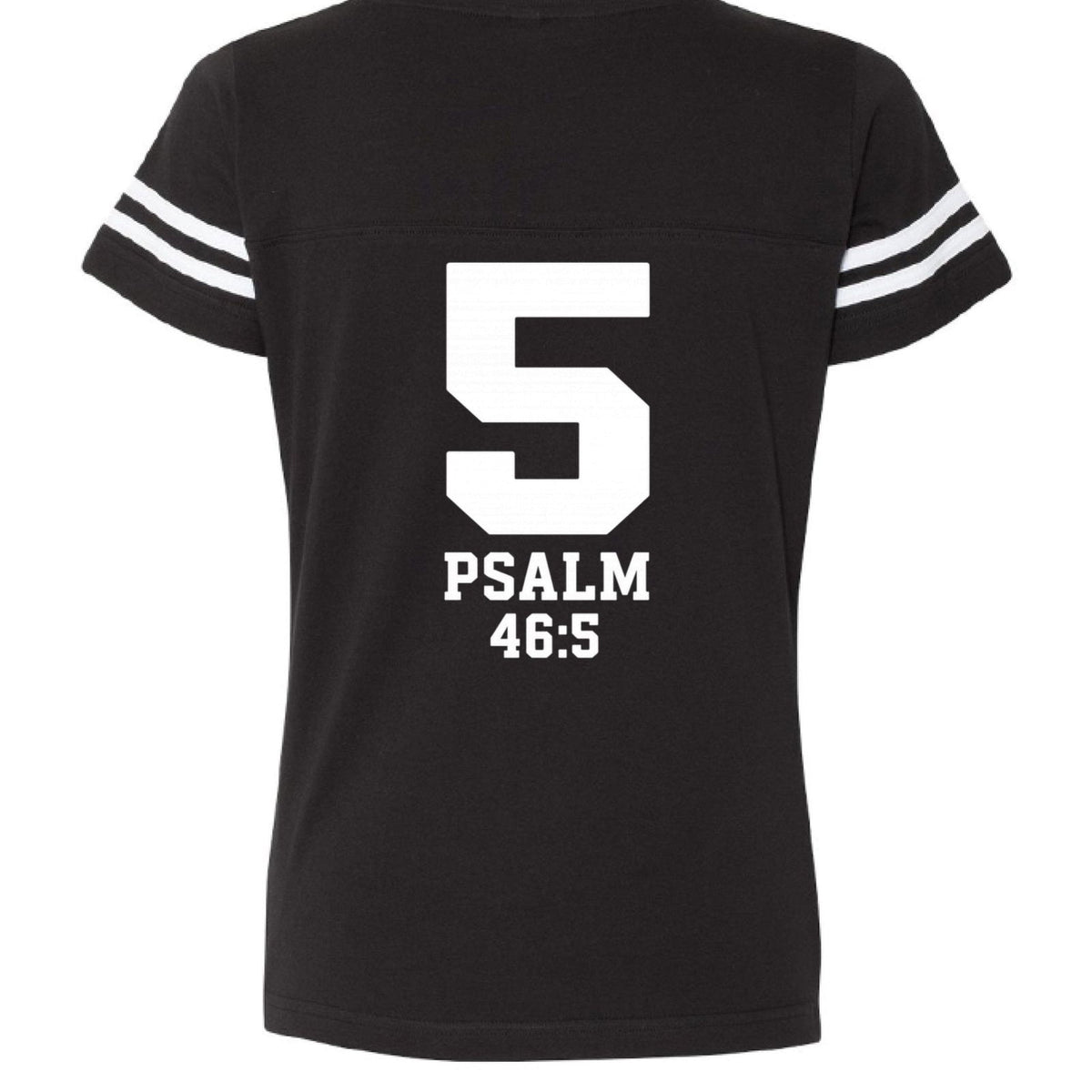 Psalm 46:5 Praying Warrior Mom Women's Christian Football T-shirt - ClaimedbyGodDesigns