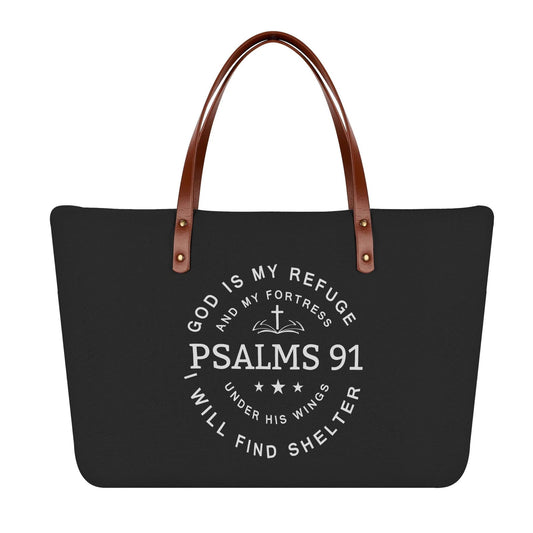 Psalms 91 God Is My Refuge Christian Womens Comfort Tote Bag - ClaimedbyGodDesigns