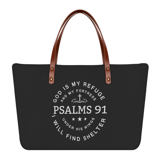 Psalms 91 God Is My Refuge Christian Womens Comfort Tote Bag - ClaimedbyGodDesigns