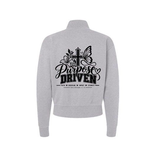 Purpose Driven Women's Christian Zip Jacket | Philippians 3:14 - Claimed by God Designs