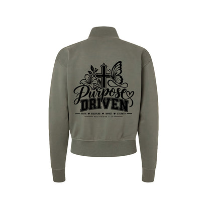 Purpose Driven Women's Christian Zip Jacket | Philippians 3:14 - Claimed by God Designs