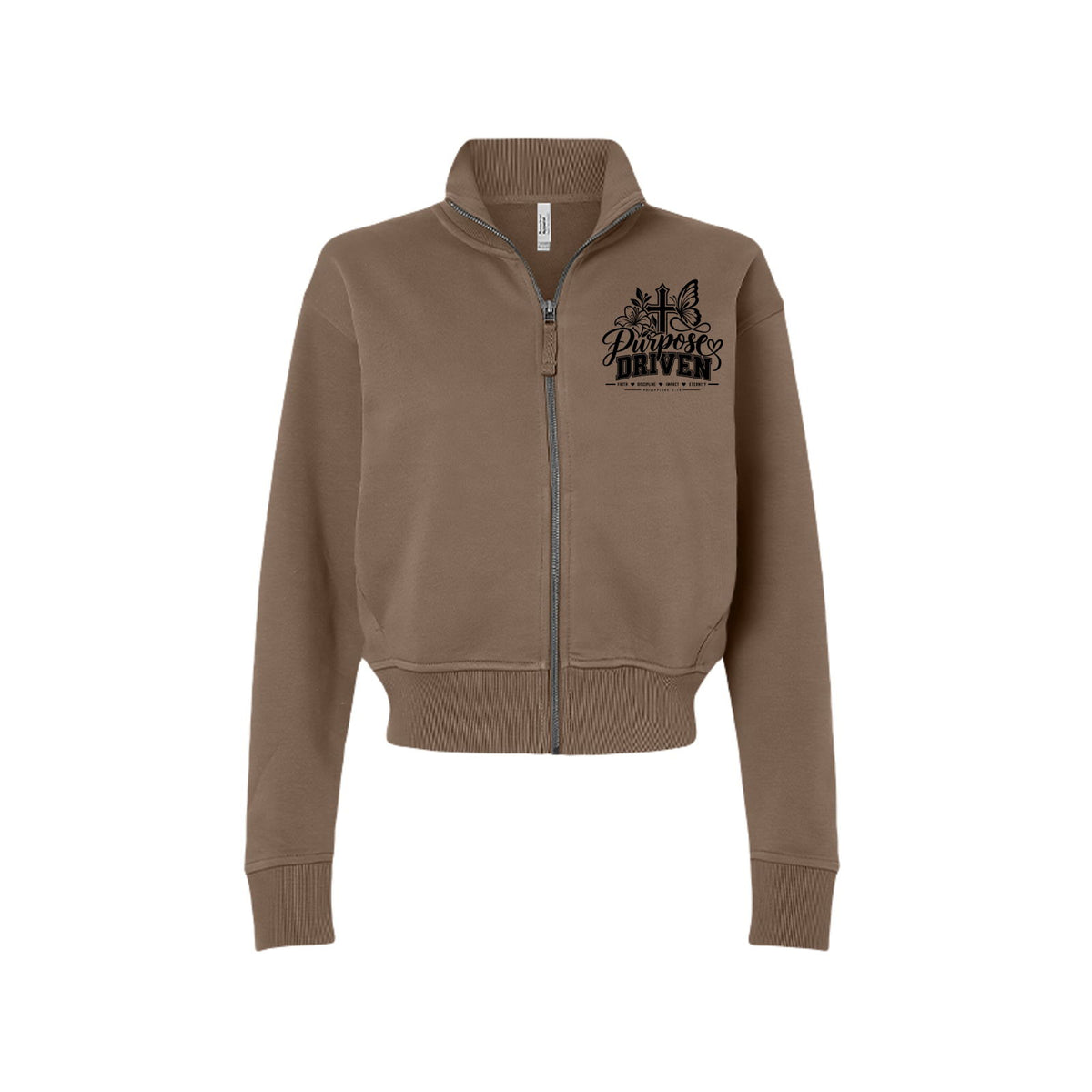 Purpose Driven Women's Christian Zip Jacket | Philippians 3:14 - Claimed by God Designs