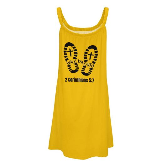 Walk By Faith Women's Christian Pleated Beach Dress - ClaimedbyGodDesigns