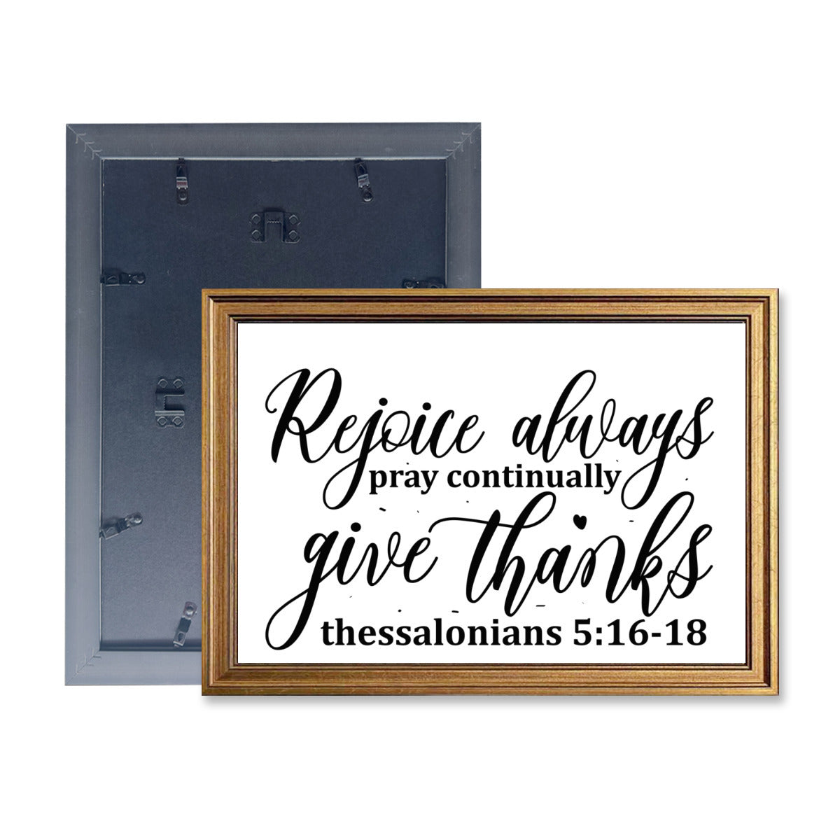 Rejoice always pray continually give thanks Christian Canvas - ClaimedbyGodDesigns