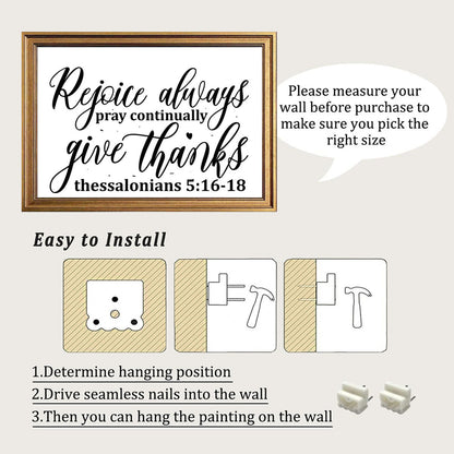 Rejoice always pray continually give thanks Christian Canvas - ClaimedbyGodDesigns