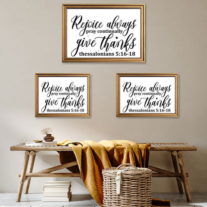 Rejoice always pray continually give thanks Christian Canvas - ClaimedbyGodDesigns
