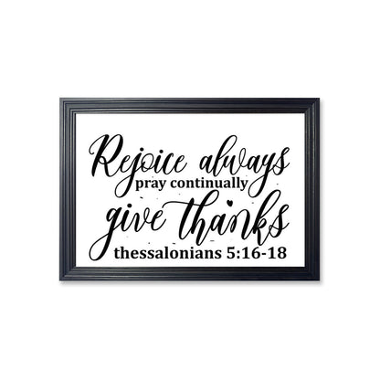 Rejoice always pray continually give thanks Christian Canvas - ClaimedbyGodDesigns