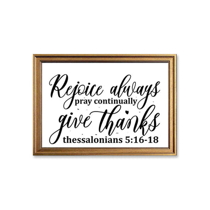 Rejoice always pray continually give thanks Christian Canvas - ClaimedbyGodDesigns