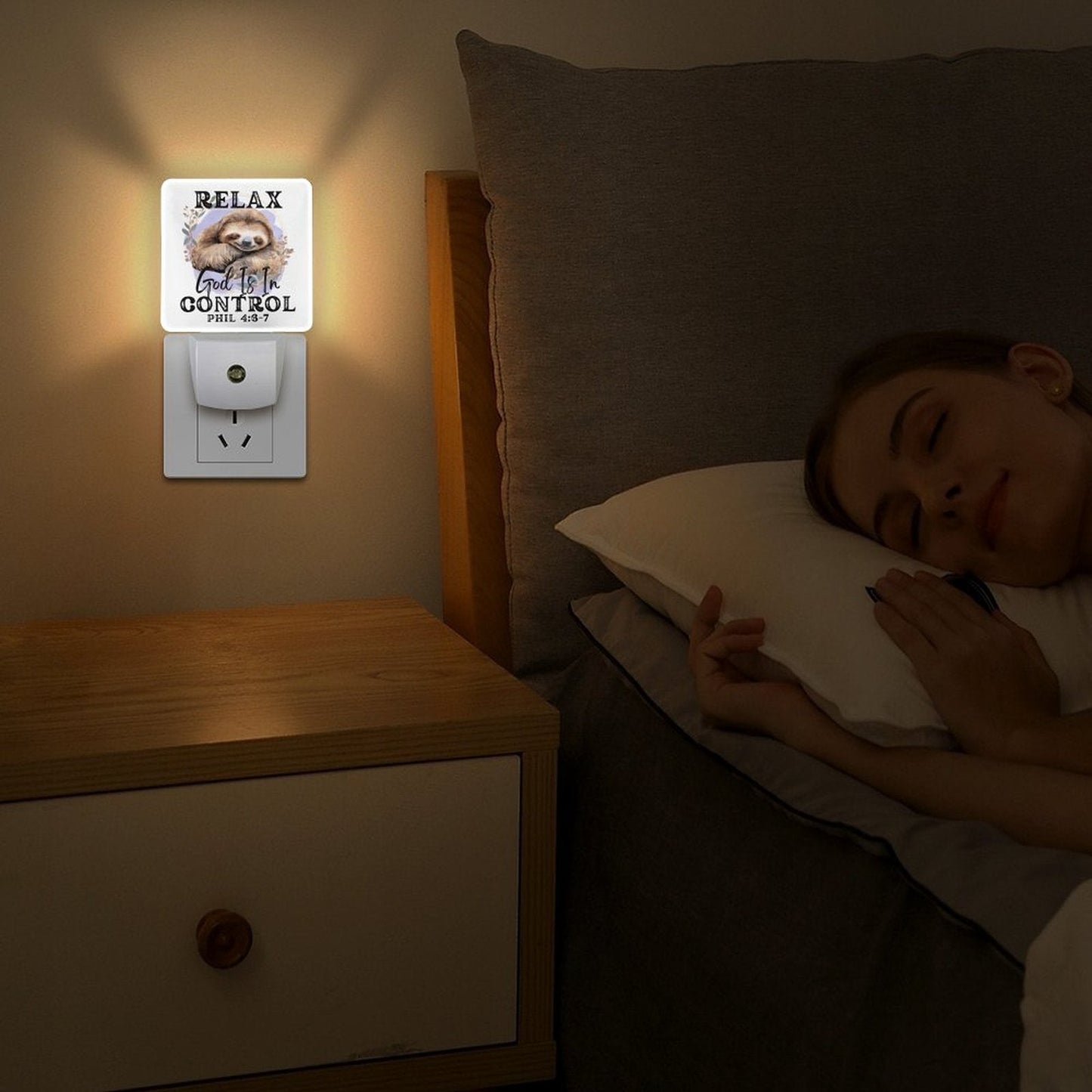 Relax He Is In Control Christian Night Light For Kids - ClaimedbyGodDesigns