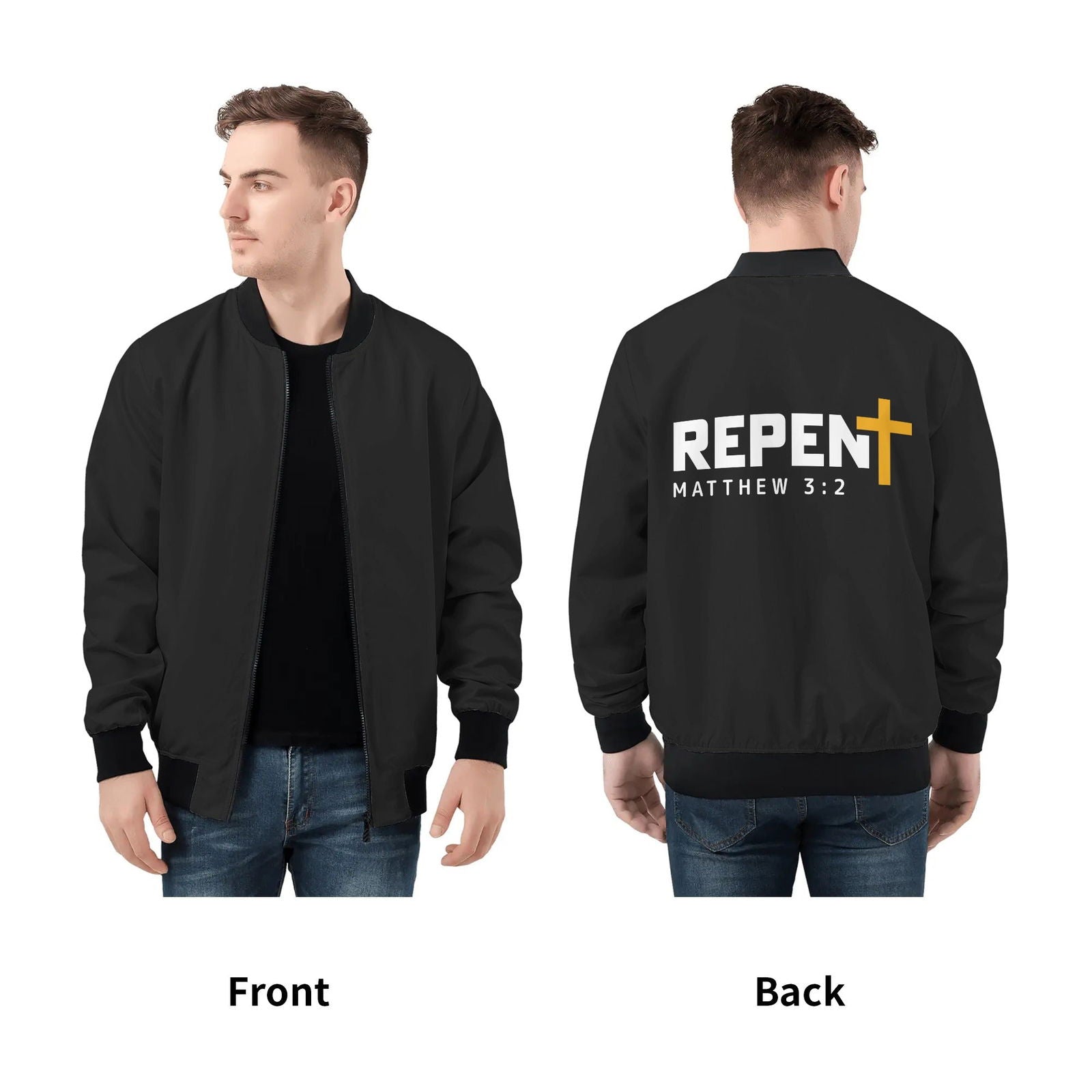 Repent Mens Christian Jacket - ClaimedbyGodDesigns