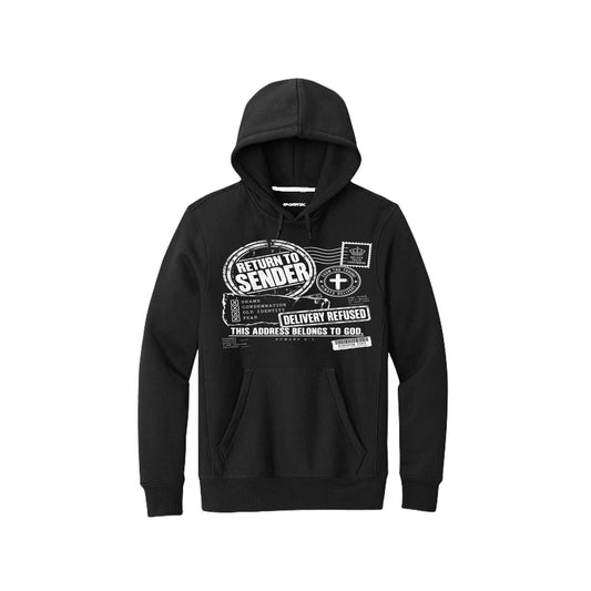 Return To Sender Delivery Refused Unisex Pullover Hoodie - Claimed by God Designs