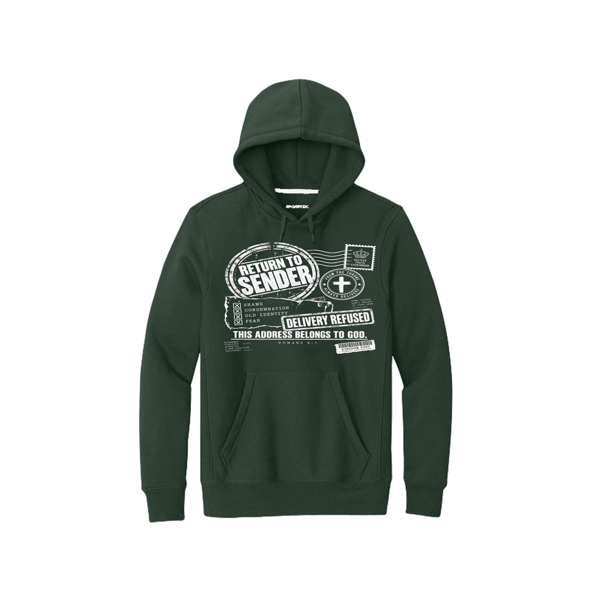Return To Sender Delivery Refused Unisex Pullover Hoodie - Claimed by God Designs