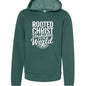 Rooted and Unshaken Youth Christian Sponge Fleece Pullover Hooded Sweatshirt - ClaimedbyGodDesigns