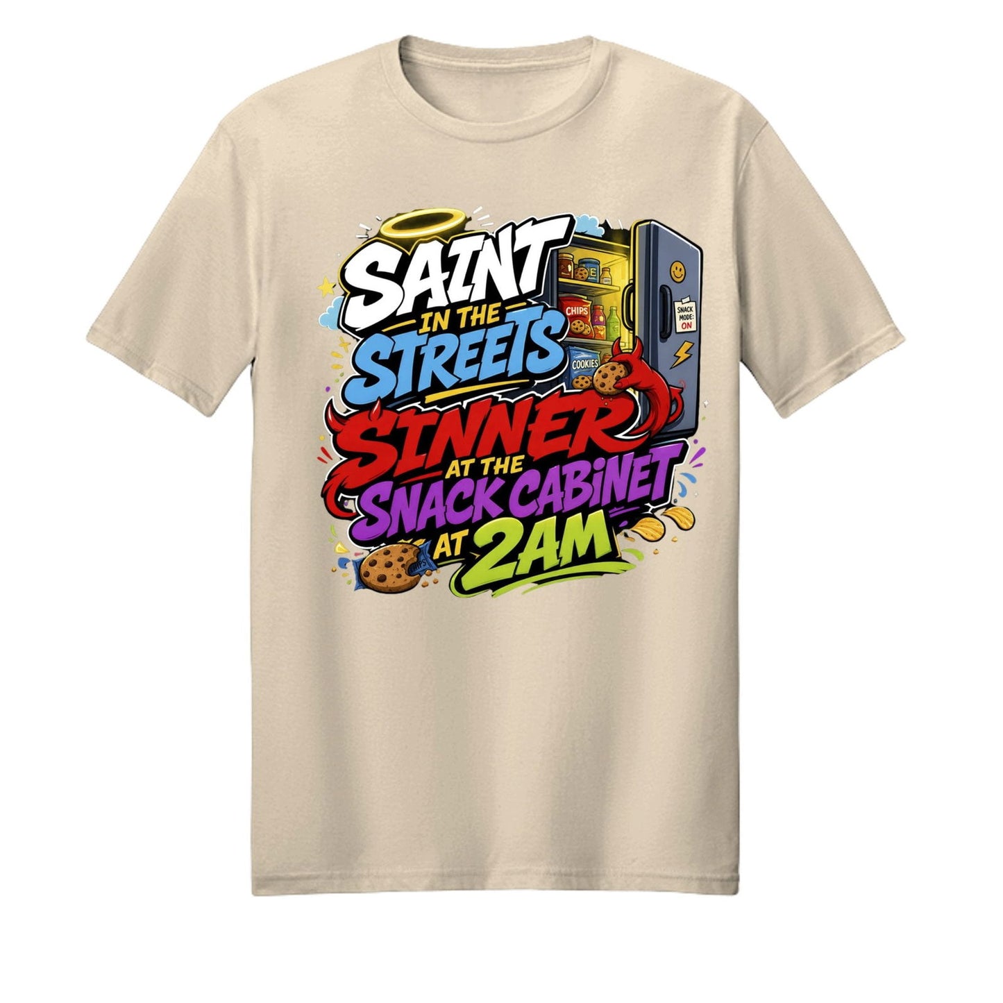 Saint In The Streets Sinner At The Snack Cabinet Unisex Christian T-shirt - ClaimedbyGodDesigns