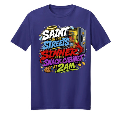 Saint In The Streets Sinner At The Snack Cabinet Unisex Christian T-shirt - ClaimedbyGodDesigns