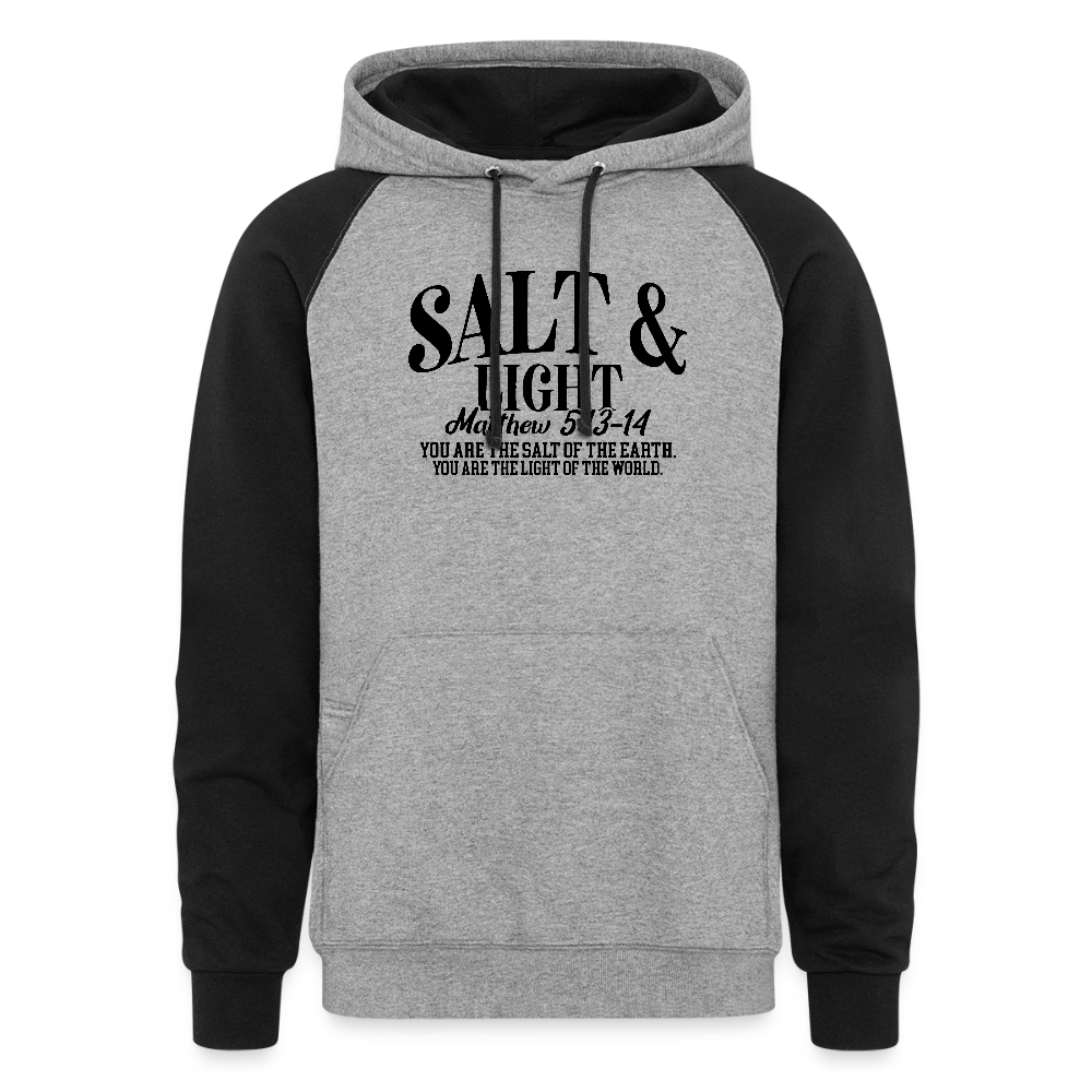 Salt and Light Christian Unisex Colorblock Hooded Sweatshirt - ClaimedbyGodDesigns