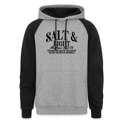 Salt and Light Christian Unisex Colorblock Hooded Sweatshirt - ClaimedbyGodDesigns