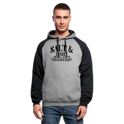 Salt and Light Christian Unisex Colorblock Hooded Sweatshirt - ClaimedbyGodDesigns