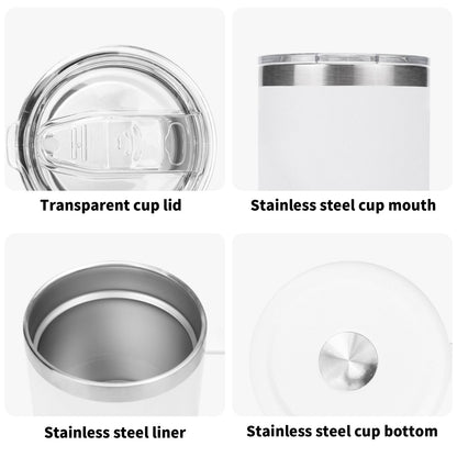 Saved And Dope Christian 14oz Stainless Steel Coffee Mug Coffee Cup with Lid and Handle - ClaimedbyGodDesigns