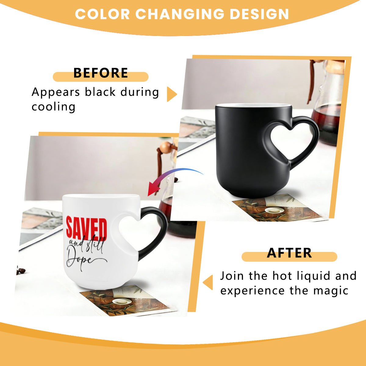 Saved And Still Dope Christian Color Changing Heart Handle Mug - ClaimedbyGodDesigns