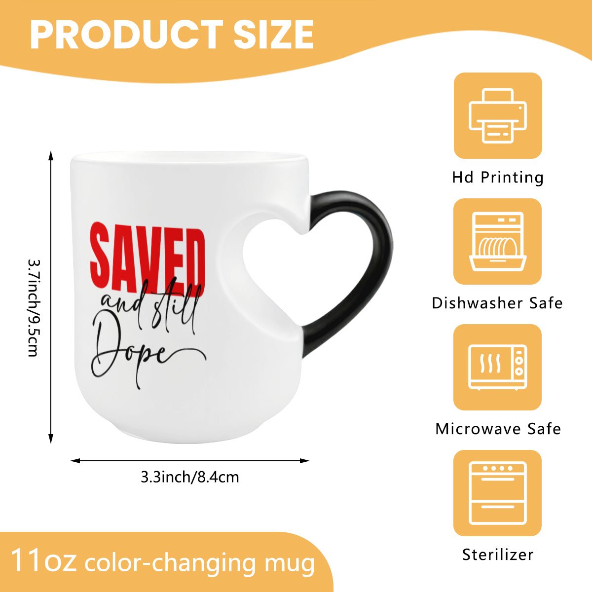 Saved And Still Dope Christian Color Changing Heart Handle Mug - ClaimedbyGodDesigns