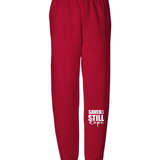 Saved And Still Dope Youth Christian Sweatpants - ClaimedbyGodDesigns