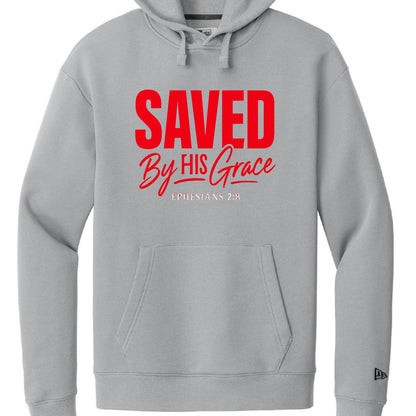 Saved By His Grace Unisex Christian Pullover Hooded Sweatshirt - ClaimedbyGodDesigns
