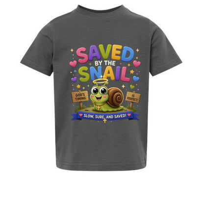 Saved By The Snail Toddler Christian T-shirt - ClaimedbyGodDesigns