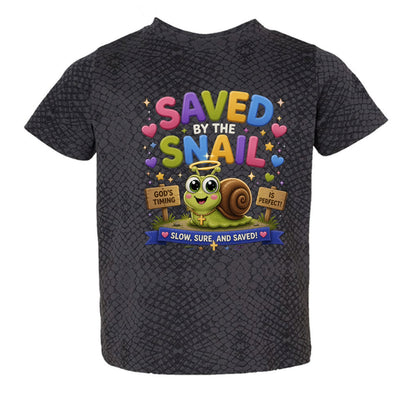 Saved By The Snail Toddler Christian T-shirt - ClaimedbyGodDesigns