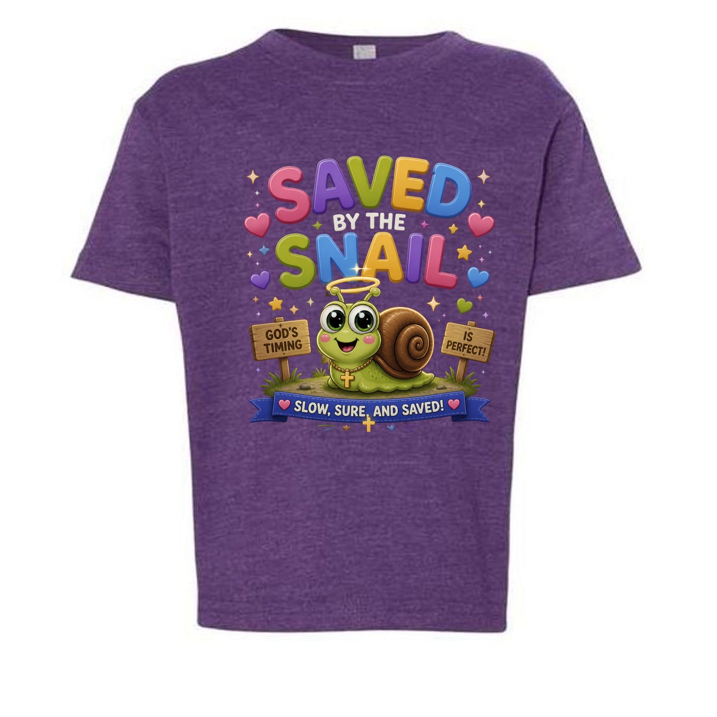 Saved By The Snail Toddler Christian T-shirt - ClaimedbyGodDesigns