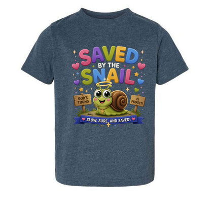 Saved By The Snail Toddler Christian T-shirt - ClaimedbyGodDesigns