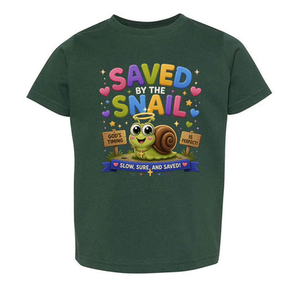 Saved By The Snail Toddler Christian T-shirt - ClaimedbyGodDesigns