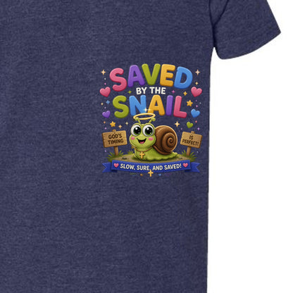 Saved By The Snail Toddler Christian T-shirt - ClaimedbyGodDesigns