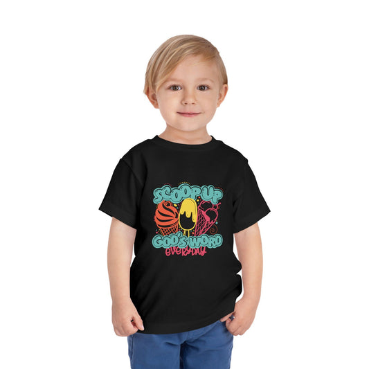 Scoop Up God's Word Everyday  Christian Toddler T-Shirt - ClaimedbyGodDesigns