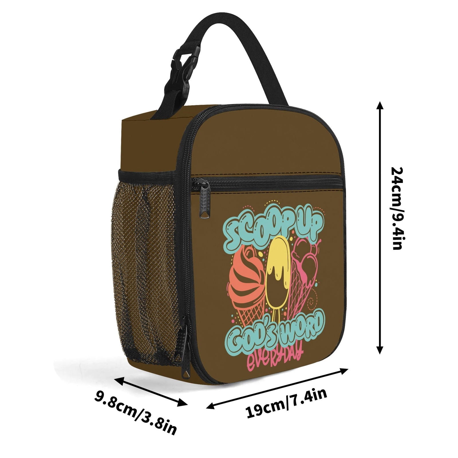 Scoop Up His Word Insulated Christian Lunch Box for Kids - ClaimedbyGodDesigns