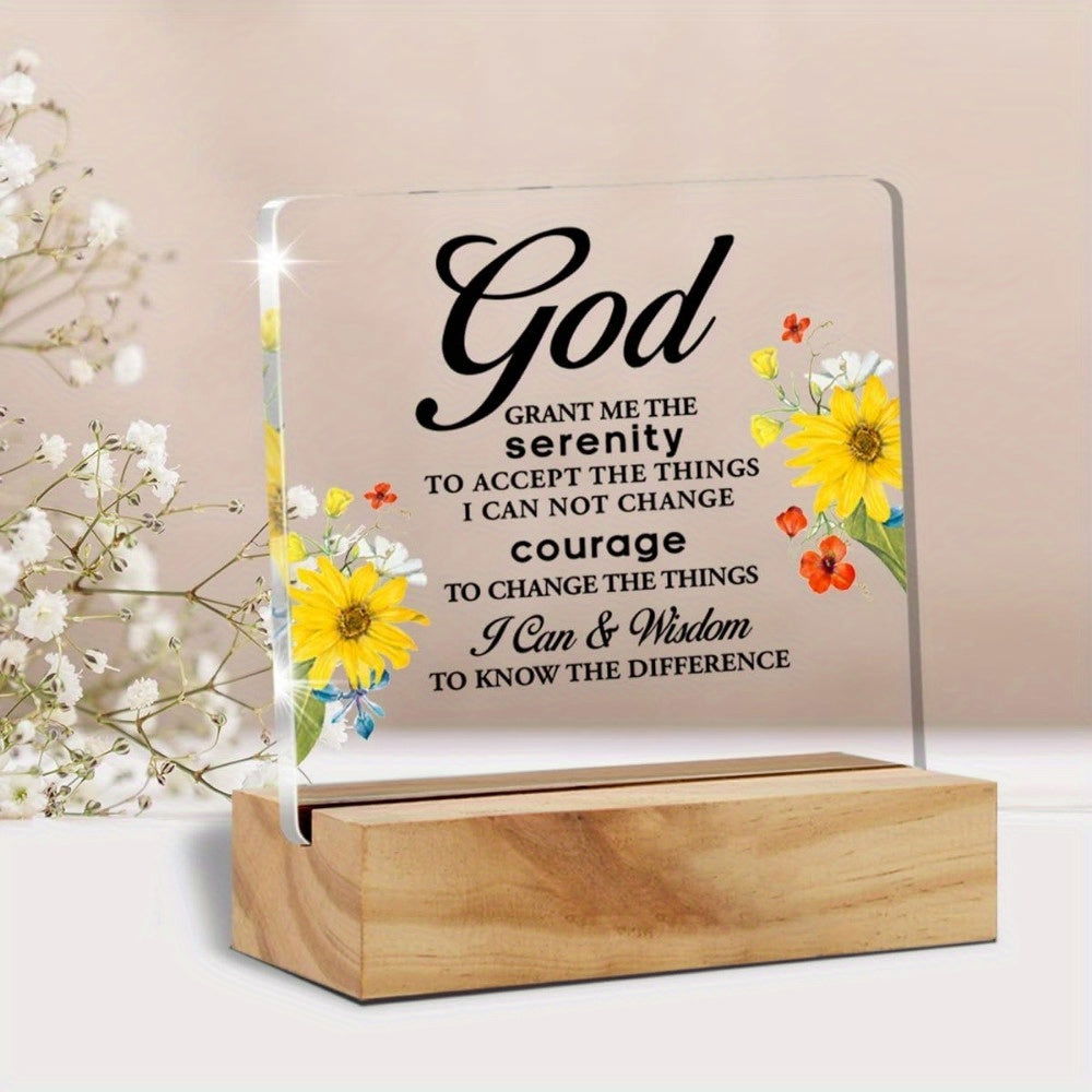 Serenity Prayer Acrylic Christian Gift Idea - ClaimedbyGodDesigns