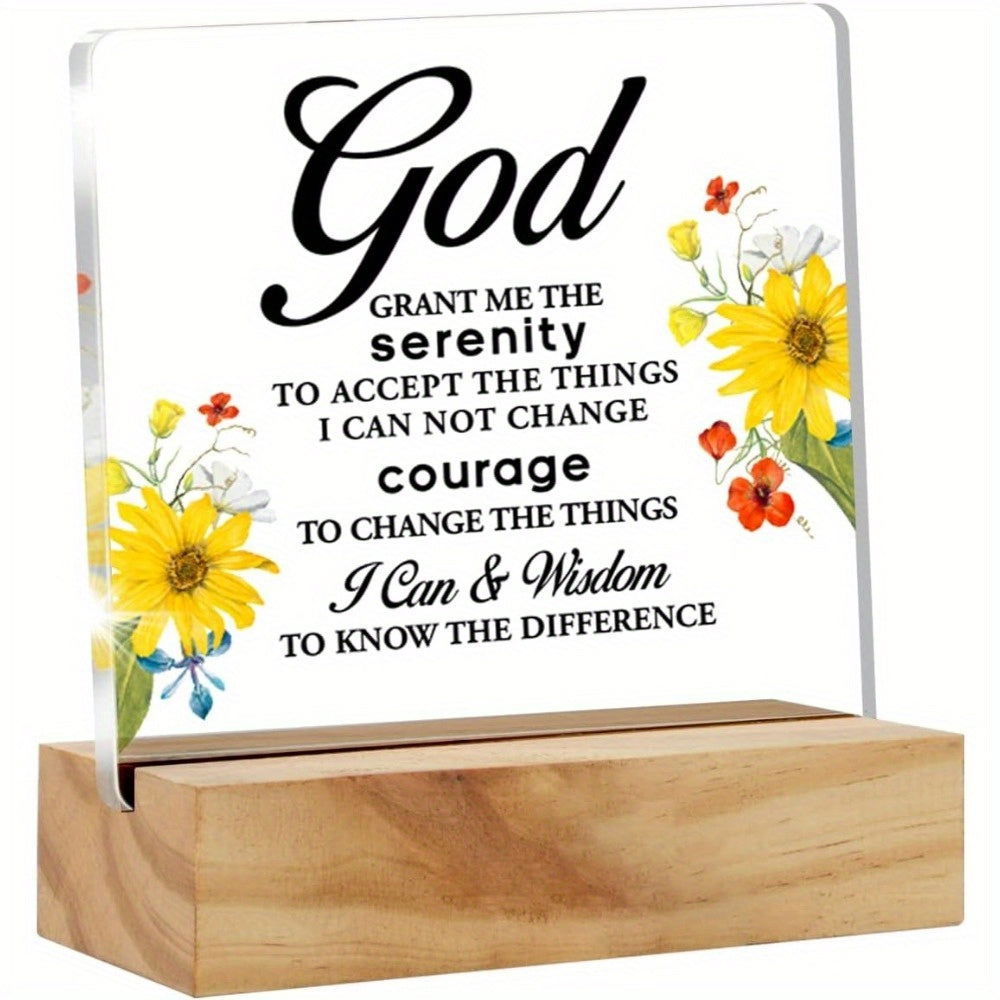 Serenity Prayer Acrylic Christian Gift Idea - ClaimedbyGodDesigns