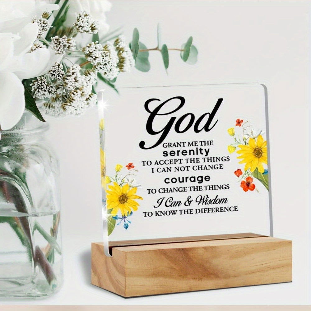 Serenity Prayer Acrylic Christian Gift Idea - ClaimedbyGodDesigns