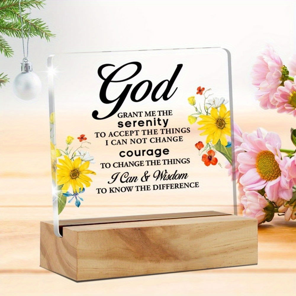 Serenity Prayer Acrylic Christian Gift Idea - ClaimedbyGodDesigns