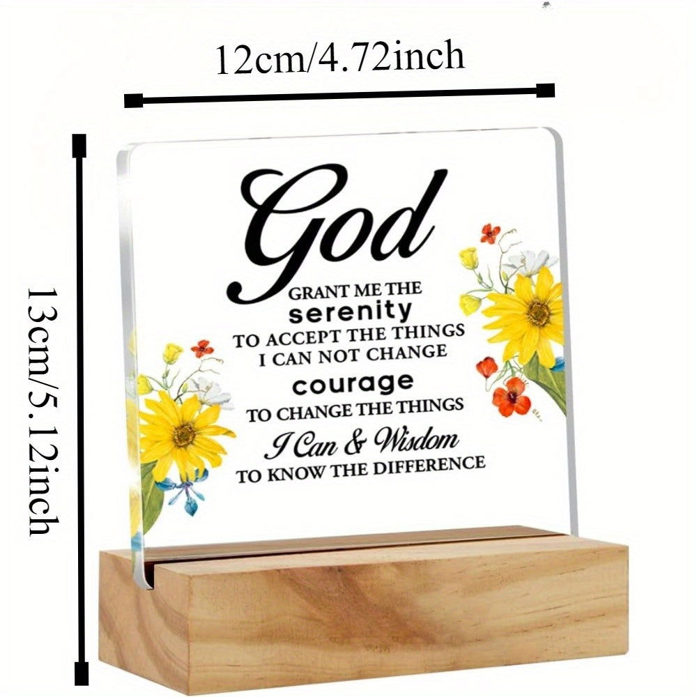 Serenity Prayer Acrylic Christian Gift Idea - ClaimedbyGodDesigns