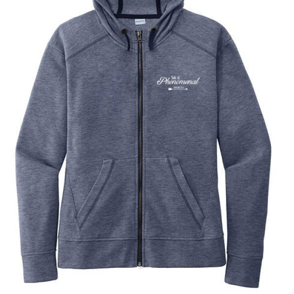 She Is Phenomenal Women's Christian Full-Zip Hooded Jacket - ClaimedbyGodDesigns